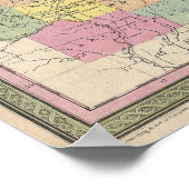 1853年アーカンソー州の古地図 ポスター (角)