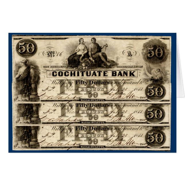 1853年コチート50ドル札 (正面横)