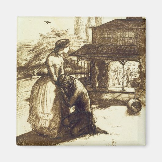 1853年(1853年)(ペンと茶色の紙) マグネット (正面)