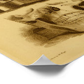 1854ヴィンテージヒトスカル顎解剖学プリント ポスター (角)