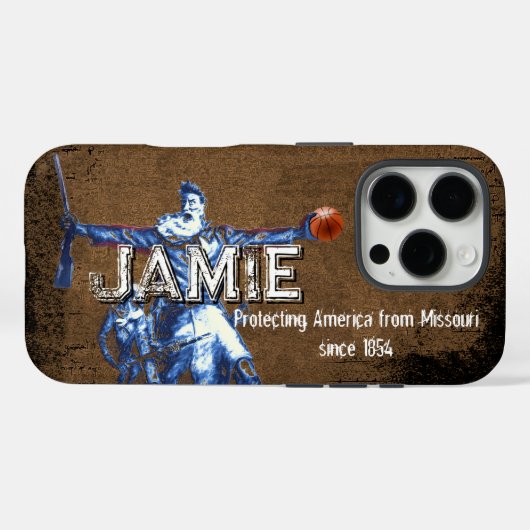 1854年からミズーリからアメリカを守る iPhone Case-Mate iPhoneケース (裏面 (横))