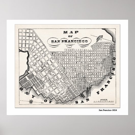1854年のSFマップ ポスター (正面)