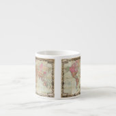 1854年頃ジョンColton著旧式な世界地図、 エスプレッソカップ (正面)