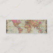 1854年頃ジョンColton著旧式な世界地図、 スキニー名刺 (裏面)