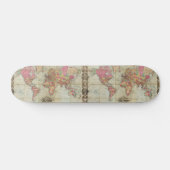 1854年頃ジョンColton著旧式な世界地図、 スケートボード (横)