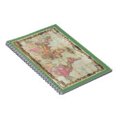 1854年頃ジョンColton著旧式な世界地図、 ノートブック (右側)