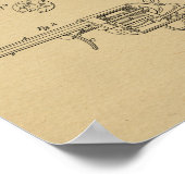 1854銃特許美術スケッチプリント ポスター (角)