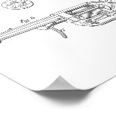1854 Gun Patent Art Drawing Print ポスター (角)