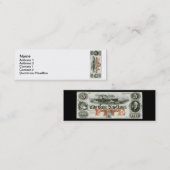 1855ニューヘブン5ドル札 スキニー名刺 (正面/裏面)