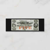 1855ニューヘブン5ドル札 スキニー名刺 (裏面)