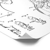 1855銃拳銃の特許芸術スケッチプリント ポスター (角)