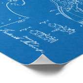 1855 Gun Revolver Patent Art Drawing Print ポスター (角)