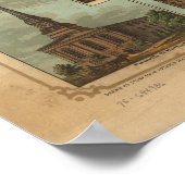 1855 Harrisburg, PAバードズアイビューパノラママップ ポスター (角)