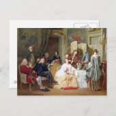 1856年のアベ・プレヴォストが「マノン・レスコー」を読む ポストカード (正面/裏面)