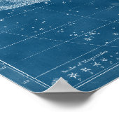 1856年のアンティーク星は動物を星として地図 ポスター (角)