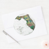 1856年フロリダの地図 ラウンドシール (封筒)