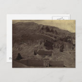 1856年頃エジプトの山腹に刻まれた寺院 ポストカード (正面/裏面)
