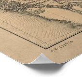 1857年アリゾナ州の地図と鉄道 ポスター (角)