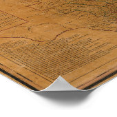 1857年テキサス州の地図 ポスター (角)