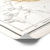 1857年テキサス州の地図 ポスター (角)