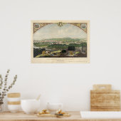 1857年、コネチカット州ブリヂポートの街並みビュー ポスター (キッチン)