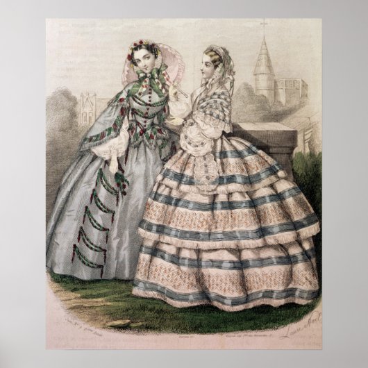1858年のデイドレス、Barreauによって刻まれた ポスター (正面)