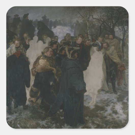 1858年のロイエンの戦いの前の演説 スクエアシール (正面)