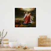 1858年の庭の苦悩(パネルの油) ポスター (キッチン)