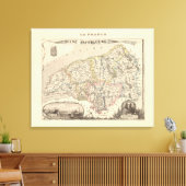 1858年フランス西院地獄の地図 キャンバスプリント (インサイチュ (リビング))