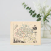 1858年 フランス アリエージュ県地図 ポストカード (スタンド正面)