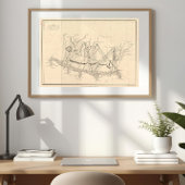 1858 Col. Waugh Everest & Deodanga Map Poster ポスター