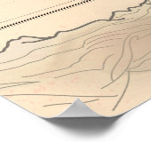 1858 Everest Survey Map — Modern Fine Art ポスター (角)