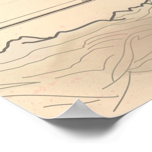 1858 Everest Survey Map — Modern Fine Art ポスター (角)