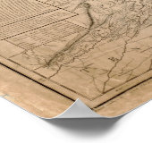 1859バージニアの地図 ポスター (角)