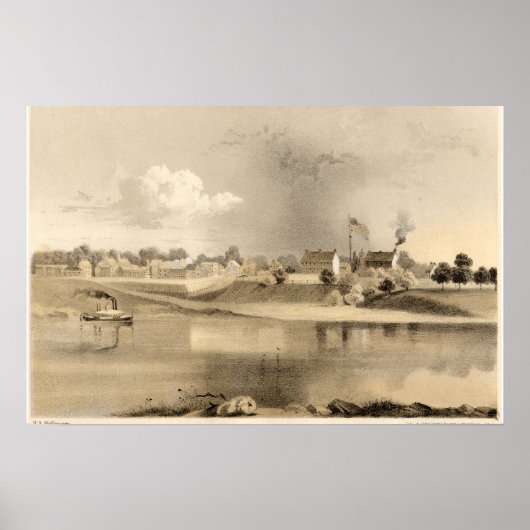 1859フォートスミス・アーカンソー・リトグラフ ポスター (正面)