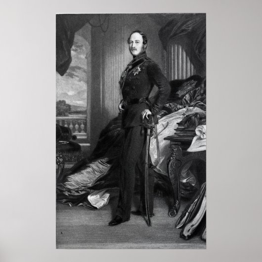 1859年の画に基づくアルバート公の肖像 ポスター (正面)