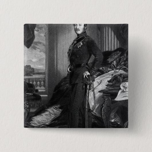 1859年の絵画の後のアルバート王子、 缶バッジ (正面)