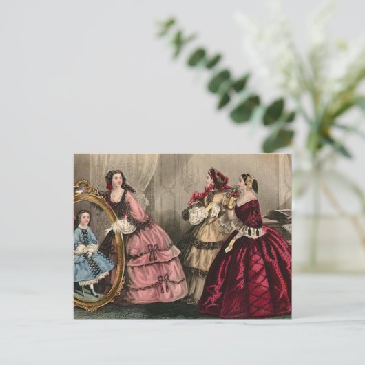 1859年1月カラープレートイメージゴデイのレディーズブック ポストカード (スタンド正面)