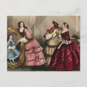 1859年1月カラープレートイメージゴデイのレディーズブック ポストカード (正面)