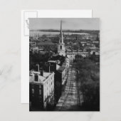 1859年:ボストンを州ハウスから眺める ポストカード (正面/裏面)