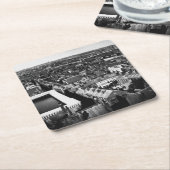 1859年:  ボストン、マサチューセッツ市 スクエアペーパーコースター (アングル)