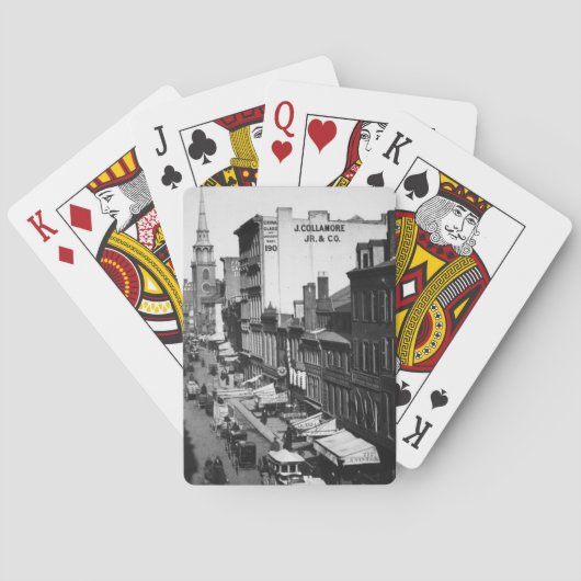 1859年:  ワシントン州の通りの交通そして店 トランプ (裏面)