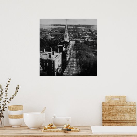 1859:  A view of Boston from the State House ポスター (キッチン)