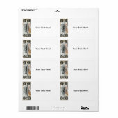 1860サウスカロライナ10ドル紙幣 ラベル (フルシート)