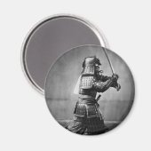 1860年に剣と短剣で武装した侍 マグネット (正面/裏面)