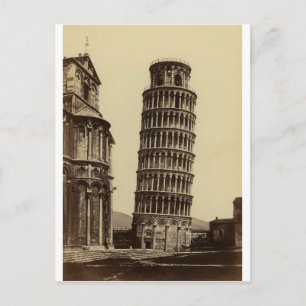 1860年のピサタワーの幻想的な写真! ポストカード