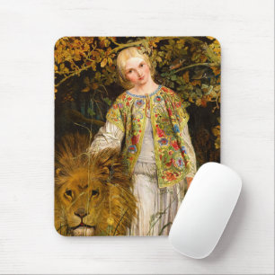 1860年ウィリアム・ベル・スコット著Una and the Lion マウスパッド