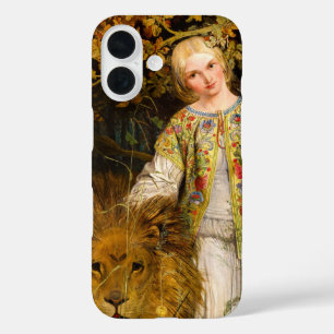 1860年ウィリアム・ベル・スコット著Una and the Lion iPhone 16ケース
