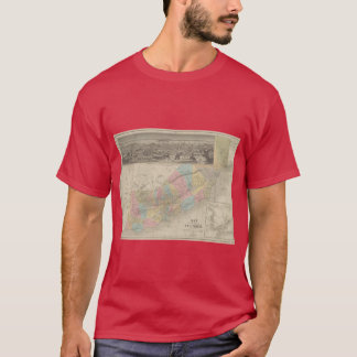 1860年カリフォルニアのビンテージ地図 Tシャツ