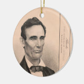 1860年クリスマ選スト1860年の大統領 セラミックオーナメント (左)